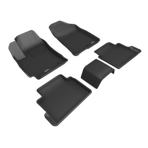 Hyundai Kona Floor Mat Set - 3D MAXpider - Kagu Series - Black - `24-`26